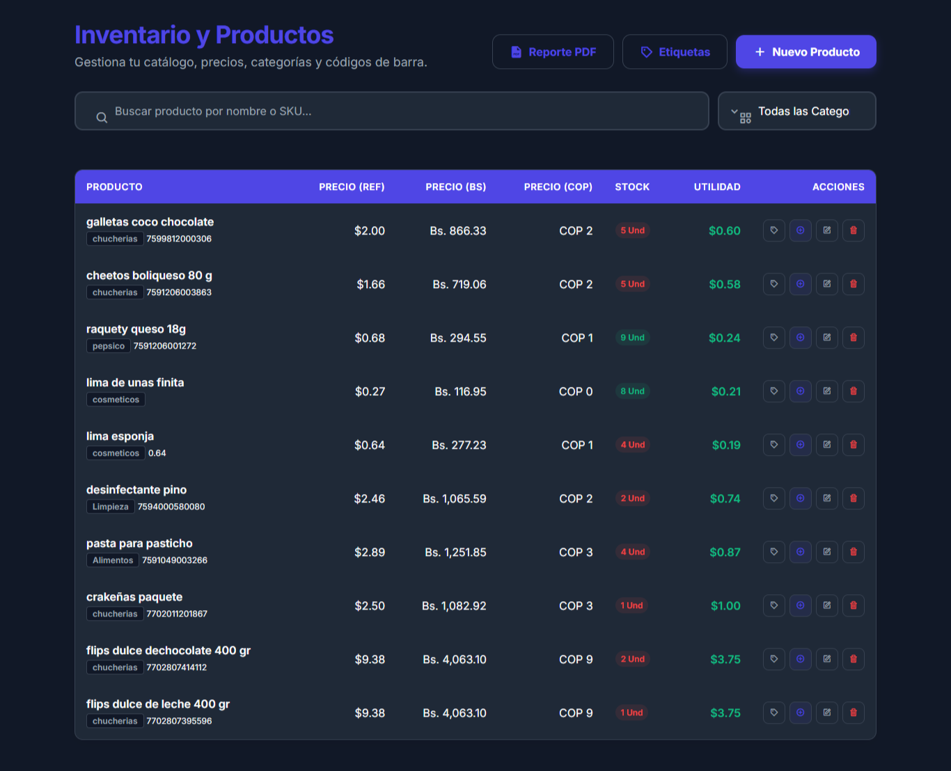 Control de Inventario Venko